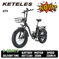 KETELES KF9 E-bike 1000W Motor 48V35AH Lithium Battery Aldult Electric Bicycle 20*4.0-in Fat Tire Mountain Folding Electric Bike