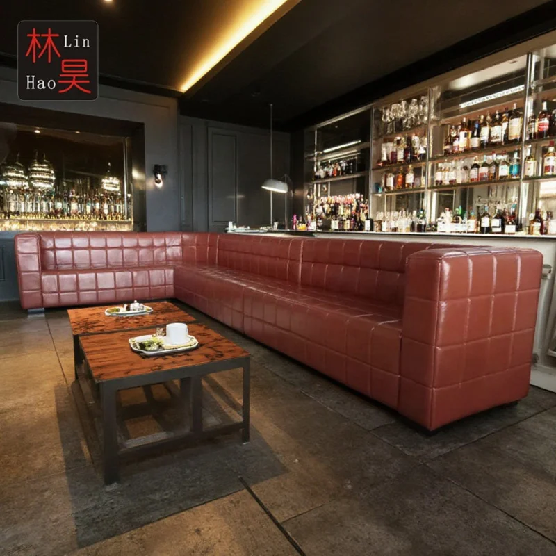 custom.European-Style KTV Sofa Custom U-Shaped Bar Furniture with Luminous Coffee Table Home Corner Beer Shop Night Club