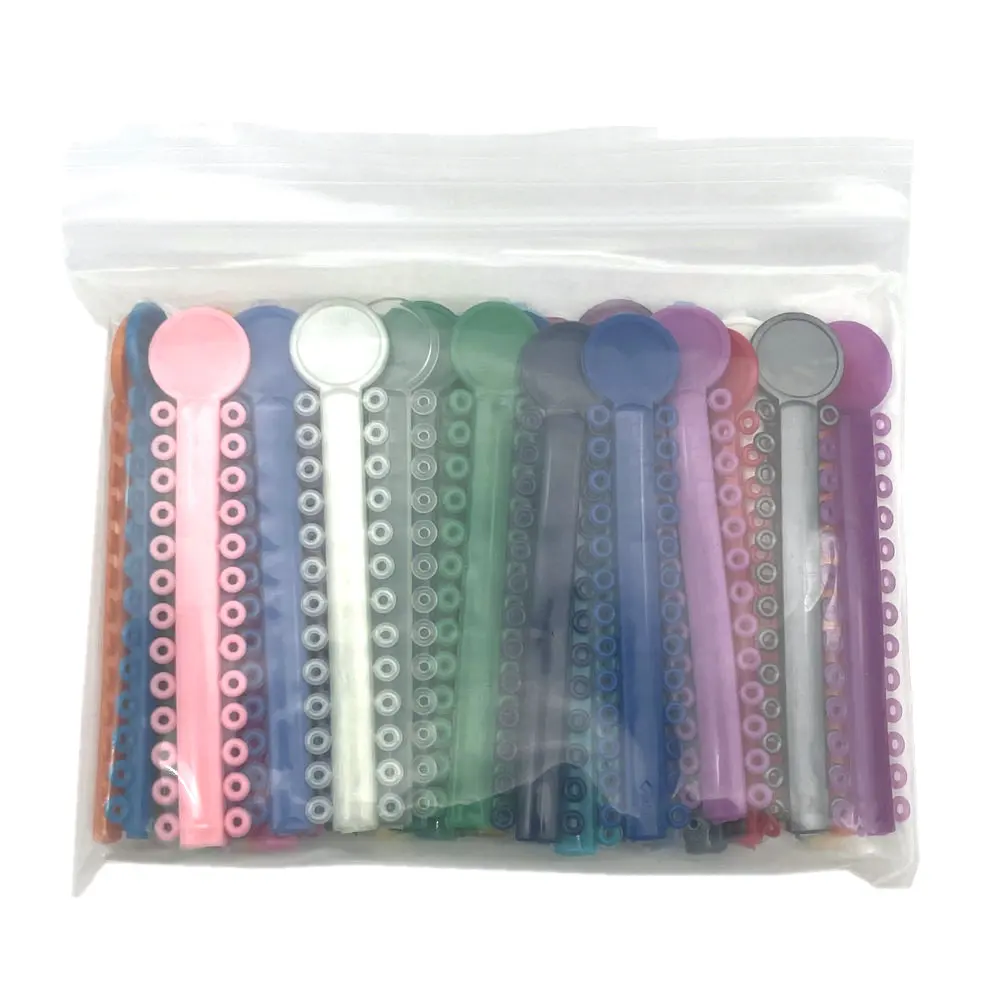 Dental Kieferorthopädische Ligatur Krawatten Dental Elastische Bänder für Klammern Zahnspangen Dental Ligatur Krawatte Dental Material