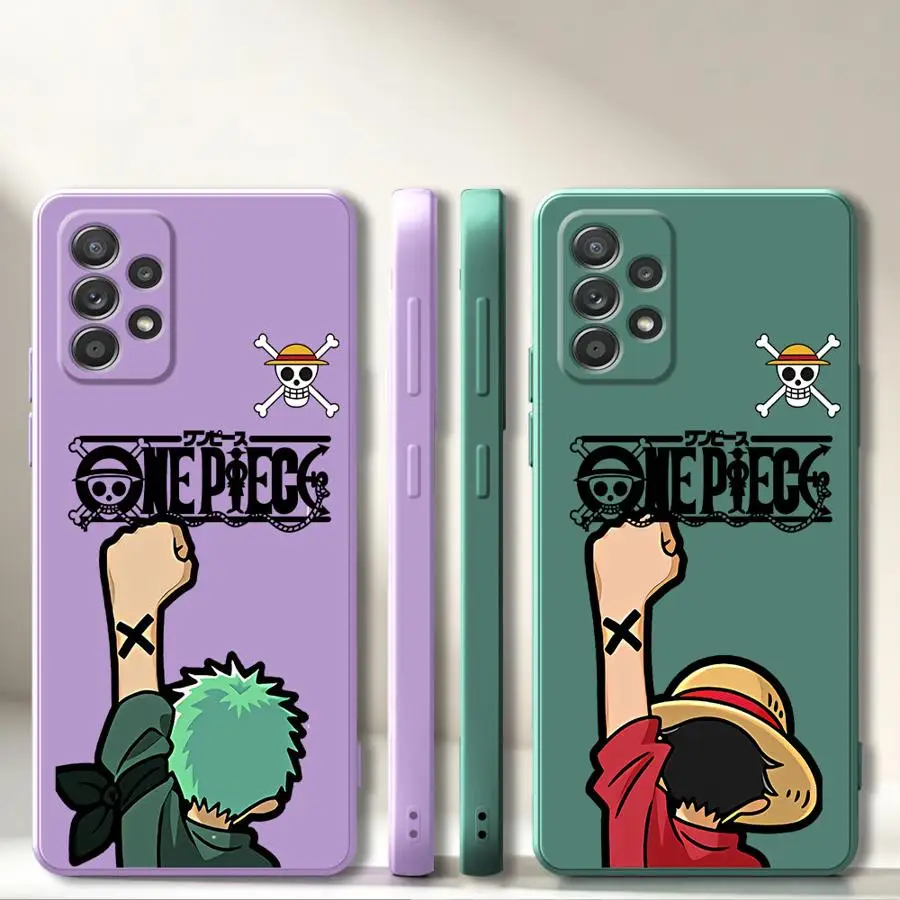 Phone Cover Case for Samsung Galaxy A06 A03 A04 A53 A50 A56 A02s A05 A30s A20s A71 A73 One Pieces Zoro Luffy