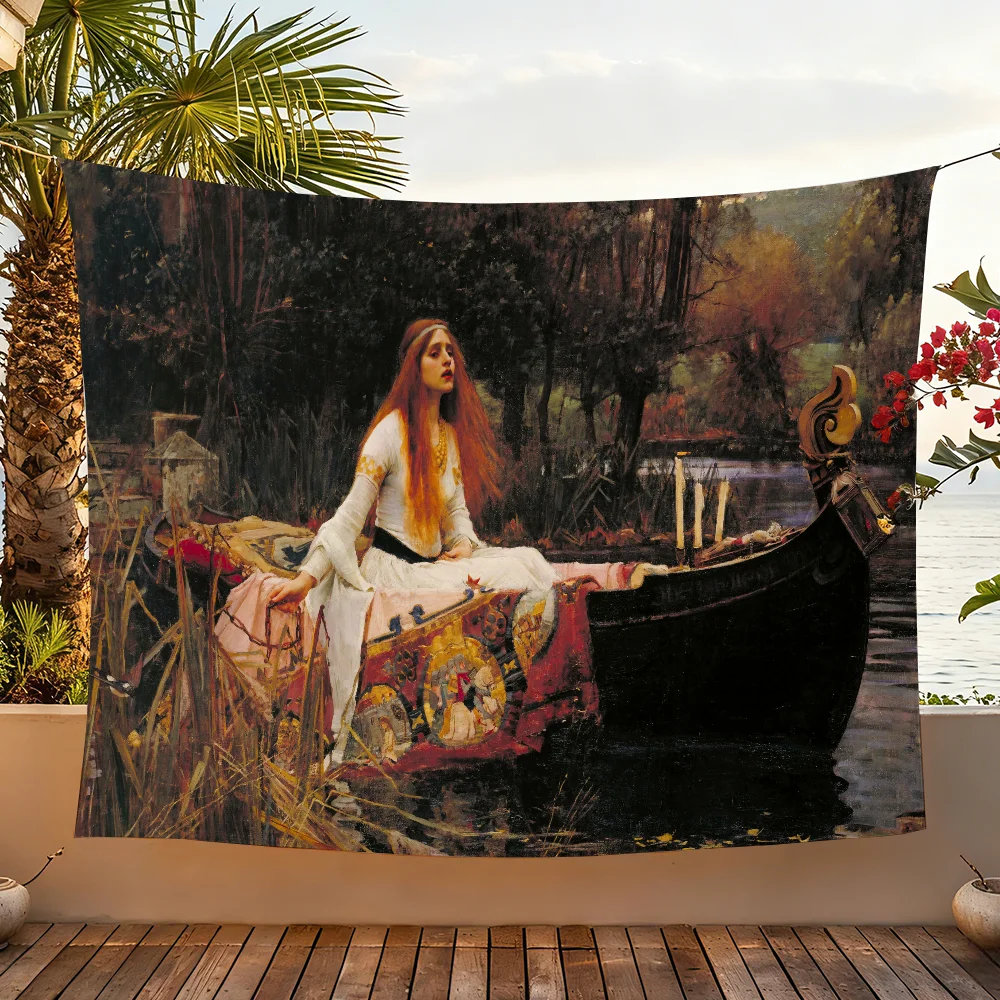 Art J-John William W-Waterhouse flag For Garden Party Living Room Home Wall Decor Banner Bedroom Outdoor Tapestry