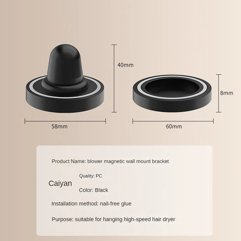 Soporte para secador de pelo Dyson, estante de almacenamiento para baño, montado en la pared, sin perforaciones, resistente al calor