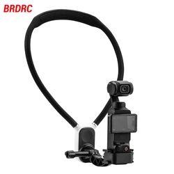 BRDRC Silicone Neck Holder Mount For GoPro 13 12 11 10 9 8/DJI Pocket 2 3/Action 4 5Pro Sports Camera Vlog Photography Accessory