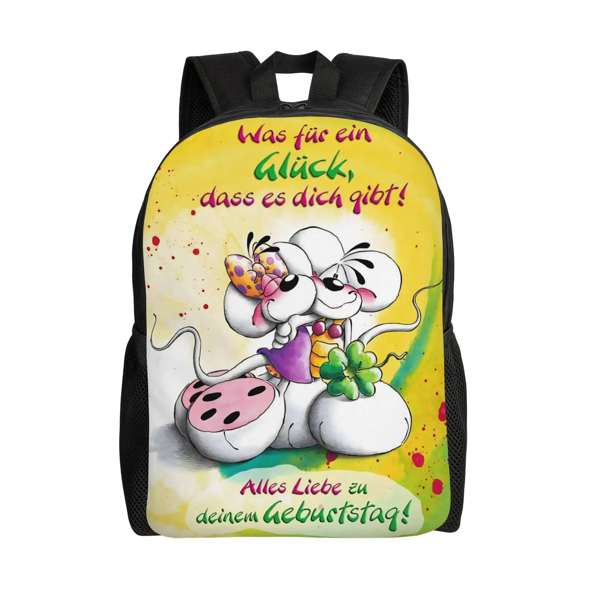 

Cartoon D-Diddl Rat Cute Backpack for Men Women Casual Student Work Daypack Laptop Canvas Bags Gift