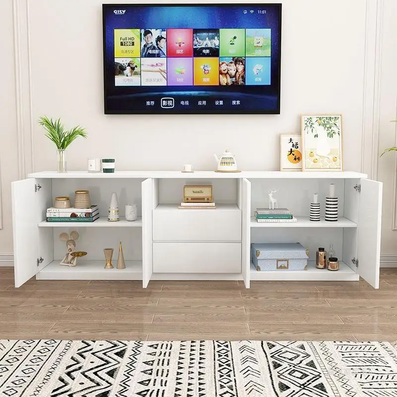 

Luxury White Shelve Tv Stand Simple Drawer Vertical Minimalistic Floor Living Room Tv Table Modern Nordic Meuble Salon Furniture