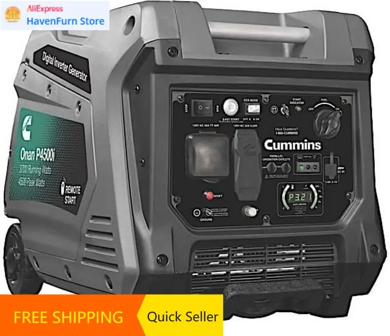 

BestsellerP4500I Portable Inverter Generator, Power Inverter Dual 5V USB Ports for Mobile Charging, Gas Powered for Backup Home