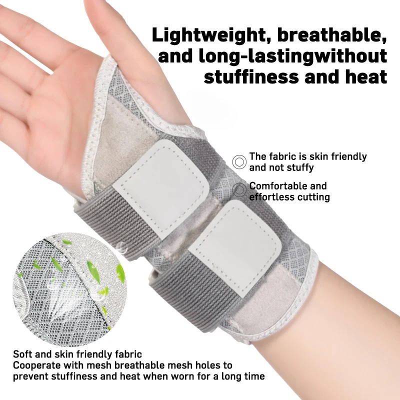 Wrist Brace for Carpal Tunnel Support Brace with Splints Hand Support for Arthritis Tendonitis Sprain Injuries Wrist Pain 1PC