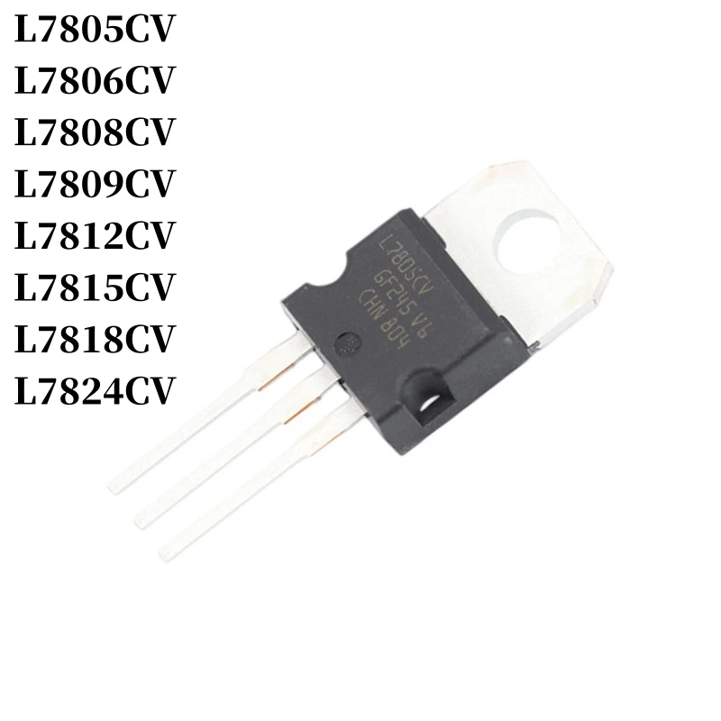 10~500Pcs L7805CV L7806CV L7808CV L7809CV L7812CV L7815CV L7818CV L7824CV TO-220 LDO 3-terminal Regulator IC DIP Low Dropout