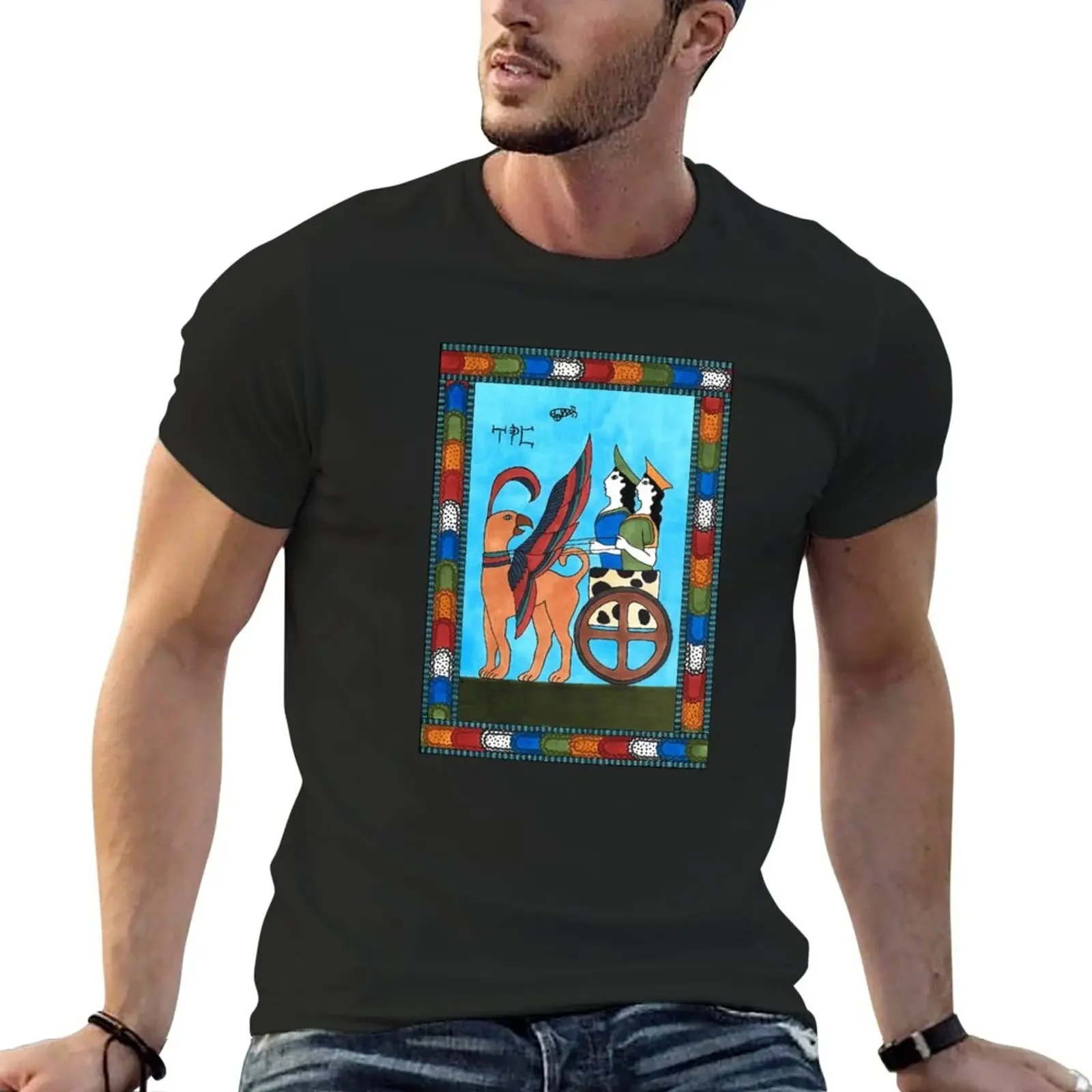 7 The Chariot from The Minoan Tarot T-Shirt kawaii clothes quick drying sweat shirts, men