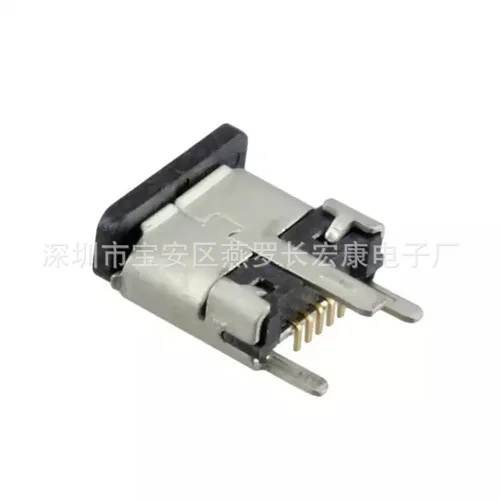 For USB MICRO 5PIN Female Mount Upright Single Row Patch Tripod Extended with Dust Plug Vinyl