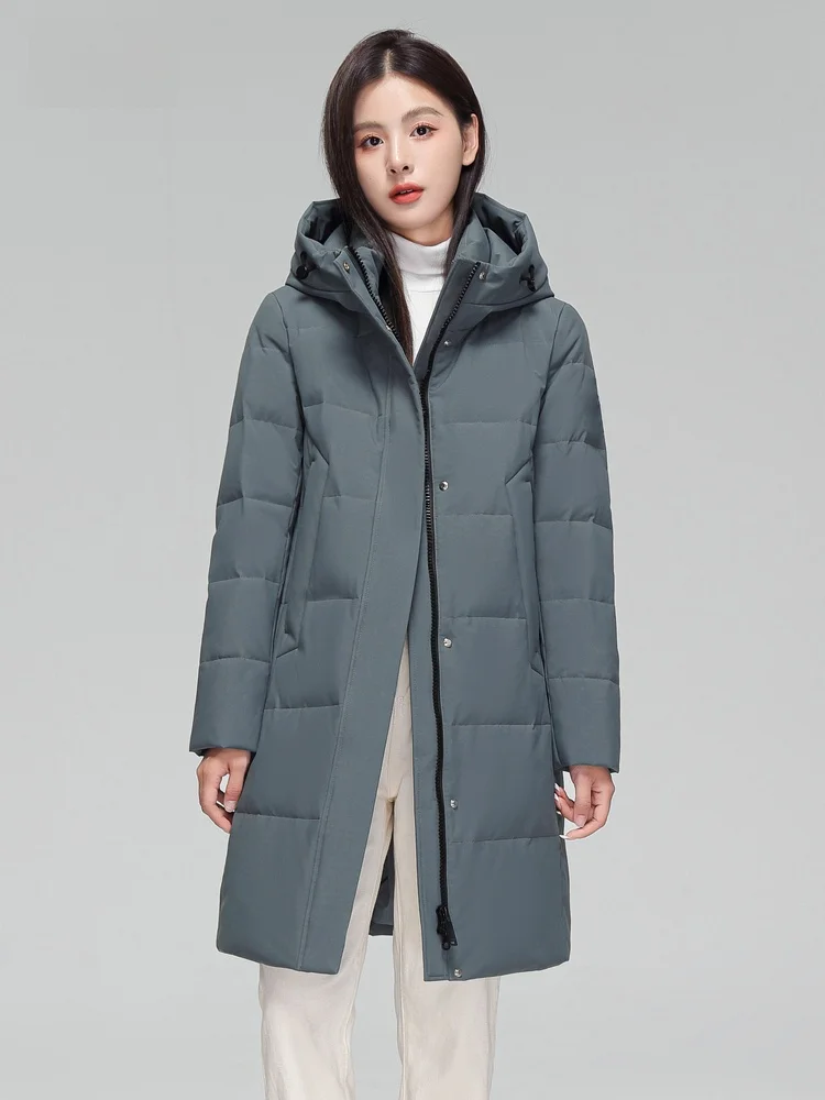 

Snow Flng Spring 2026 Women's Mom Sle Mid-Length down Jaet Faionable Trendy Warm Outdoor Polyester Fiber Long Sve ...