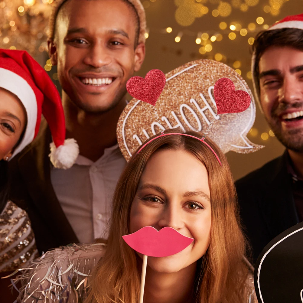 

9 шт., повязки на голову в форме сердца на день Святого Валентина, вечерние обручи для волос для девочек, праздничные милые аксессуары для волос для костюма, праздничный реквизит для фотосессии