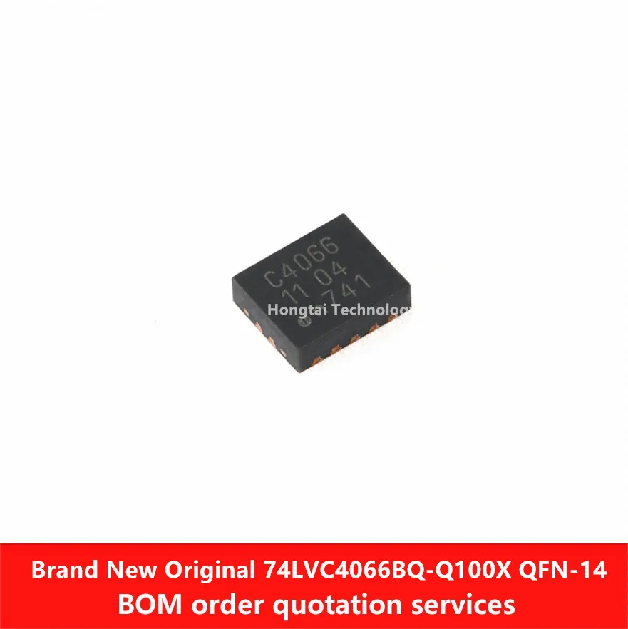 New original screen printed C4066 QFN-14 74LVC4066BQ-Q100X four way bidirectional switch chip