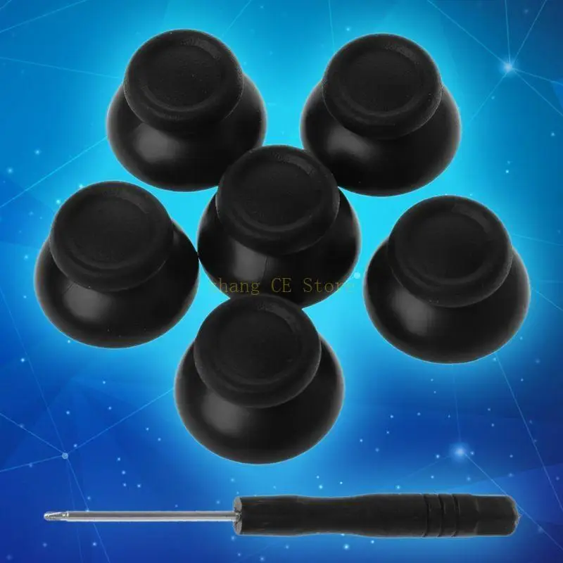 M5TD 6PCS/مجموعة إبهام عصا قبضة COYSTICK التناظرية الغطاء الوقاية مفك البراغي لوحدة تحكم الإبهام