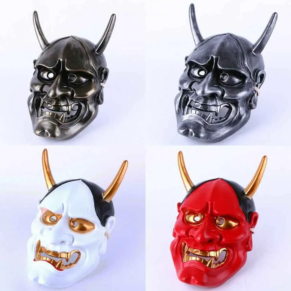 Grimace Mask Hannya Mask Halloween Masks Eastern Culture Decorative Resin Japan Buddhism Prajna Ghost Scary Masquerade Helmet