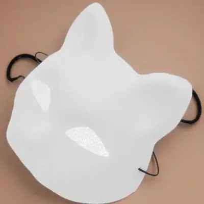 

DIY Plastic Cat Mask Blank Unpainted for Halloween Birthday Costume Party Decor Paintable Plastic Masks DIY Masquerade Masks