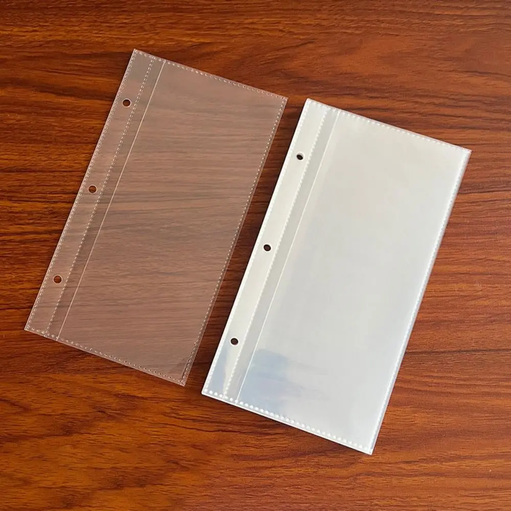 Dust Proof A6 Card Sleeves Double Sided Transparent Photo Pocket 3 Holes Binder Insert Fans Collecting