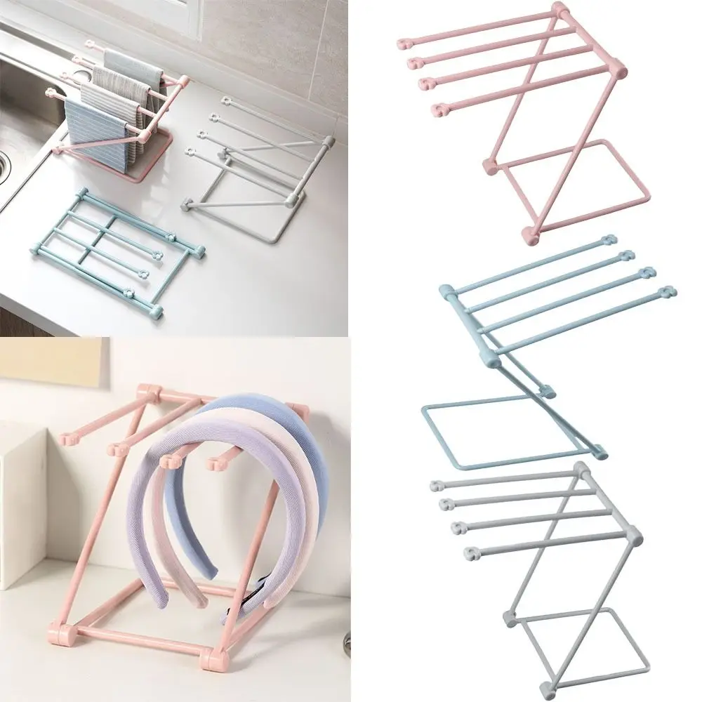 Trendy Foldable Display Racks Multifunctional Hair Hairpins Accessories Vertical Display Shelf Desktop Storage Rack