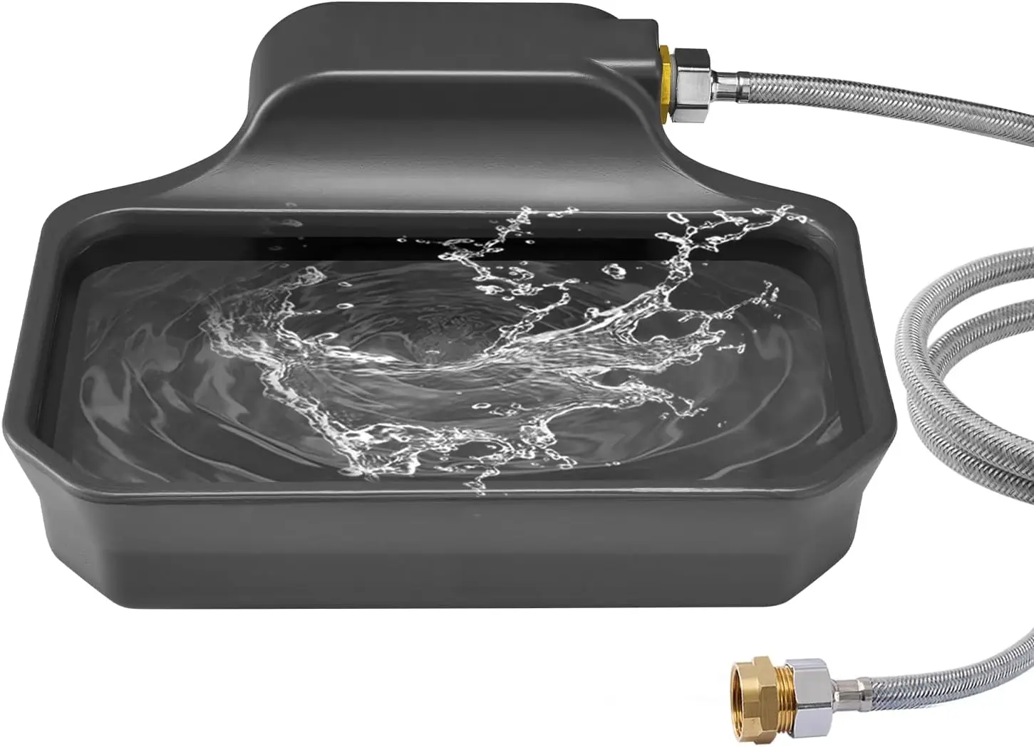 

Автоматическая поилка для животных, 1 галлон, большая емкость для собак и уличного скота, простая установка, серая