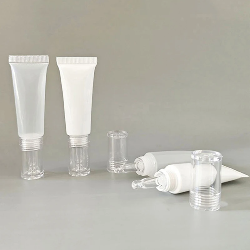 10ml/15ml /20ml Soft Empty Hose Tube 5PCS Travel Portable Eye Cream Tubes Cosmetic Container Empty Gel Dropper Tubes