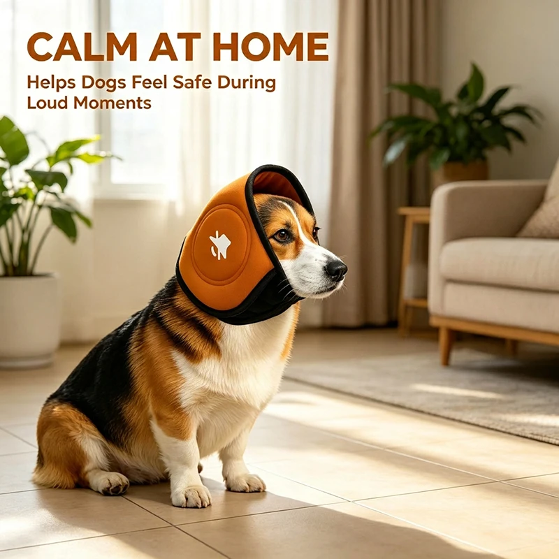 Geräuschunterdrückende Ohrenschützer für Hunde, verstellbare Kopfhörer zum Schutz der Ohren von Haustieren, ideal für Donnerwetter, Fellpflege, Baden und Reisen. – Detail 3