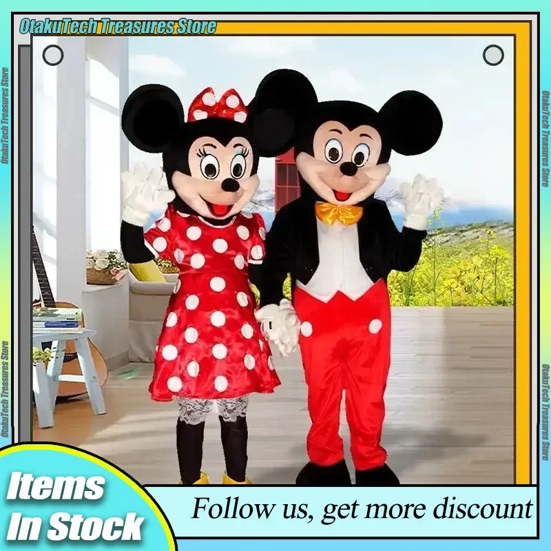Conjunto de mascota de Mickey Minnie Mouse de Disney, personajes de dibujos animados clásicos, evento publicitario, fiesta, disfraz para adultos, mascotas grandes, regalo de cosplay