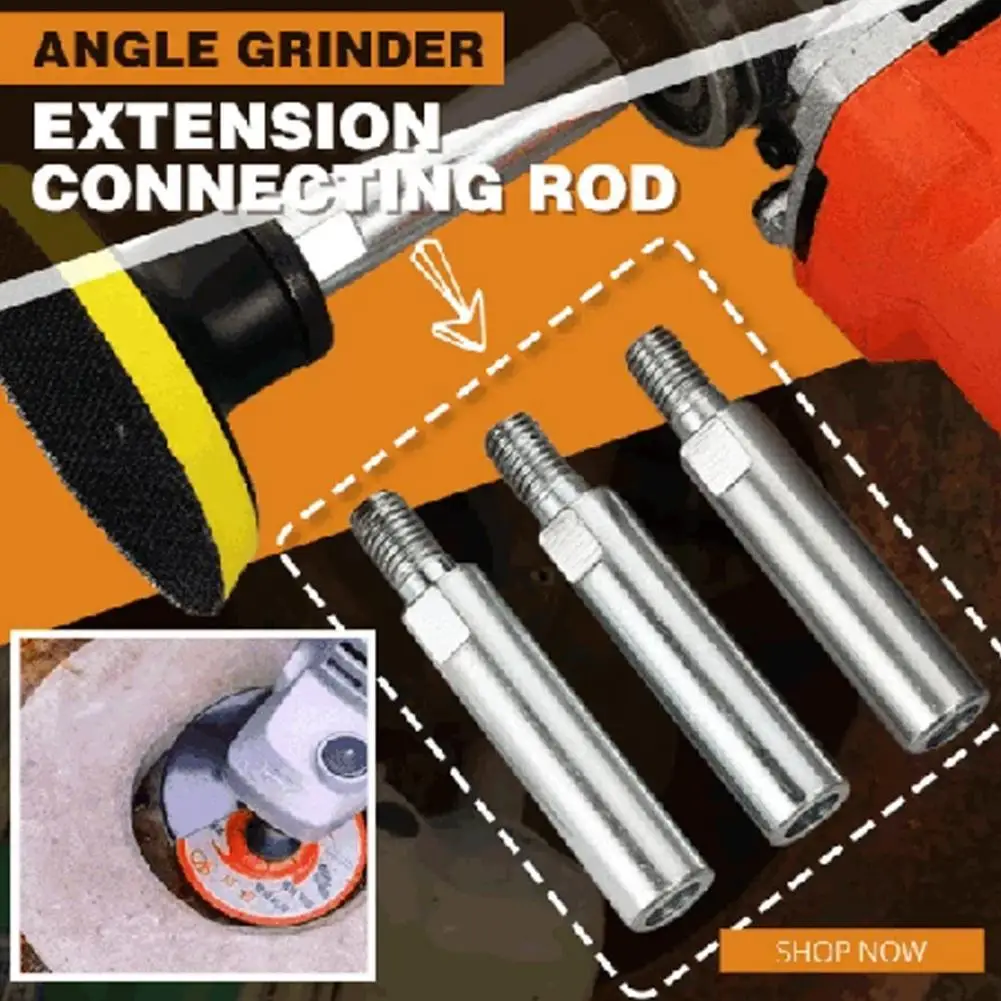 Compact Angle Grinder Extension Rod Widely Use Angle Grinder Adapter Rod Steel Seamless Docking Extension Shaft for Household