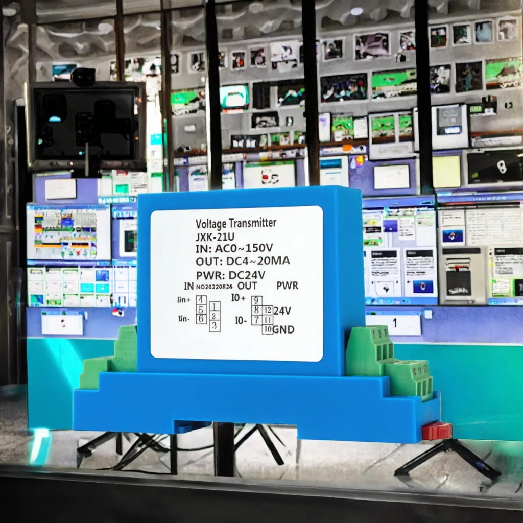 35mm DIN Rail Voltage & Current Sensor AC DC 0-380V 4-20mA RS485 Output 0.5% Precision