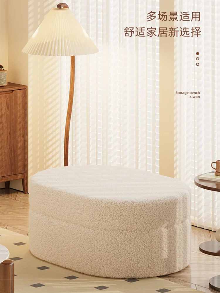 

Небольшой табурет для хранения, табурет для хранения, гостиная для сидения в дом для взрослых, высококачественная легкая роскошь, табурет для смены обуви с входной дверью