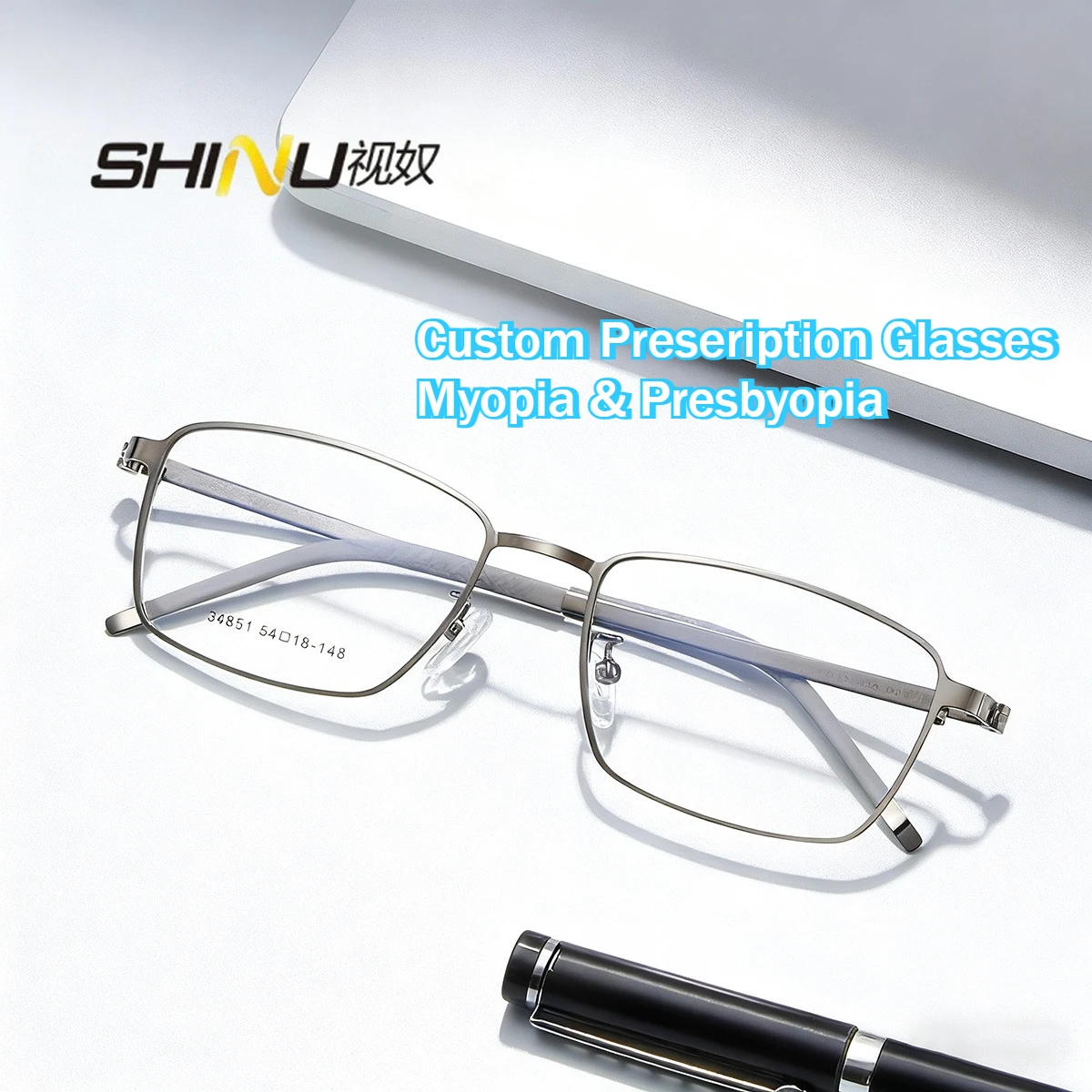

SHINU прогрессивные очки для чтения мужские очки для пресбиопии для близорукости на заказ мультифокальные очки для пресбиопии силиконовые чехлы для ног