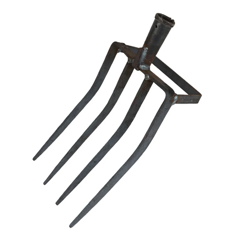 

Gardening Pitchfork, Metal Large Fork Gardening Tool With 4 Gardening Claws For Compost, Horses, Hay Mulching Fork Durable