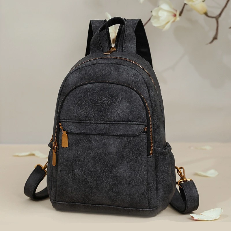 Backpack Backpack Europe and The New Trend of Leather Fashion Joker Ladies Travel Bag Large Capacity Female Schoolbag.