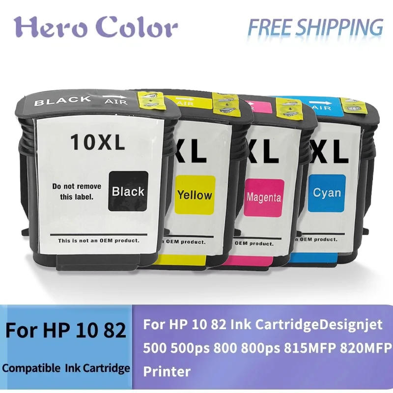 HP 10 82 Ink Cartridge Compatible For  HP Designjet 500 500ps 800 800ps 815MFP 820MFP Printer