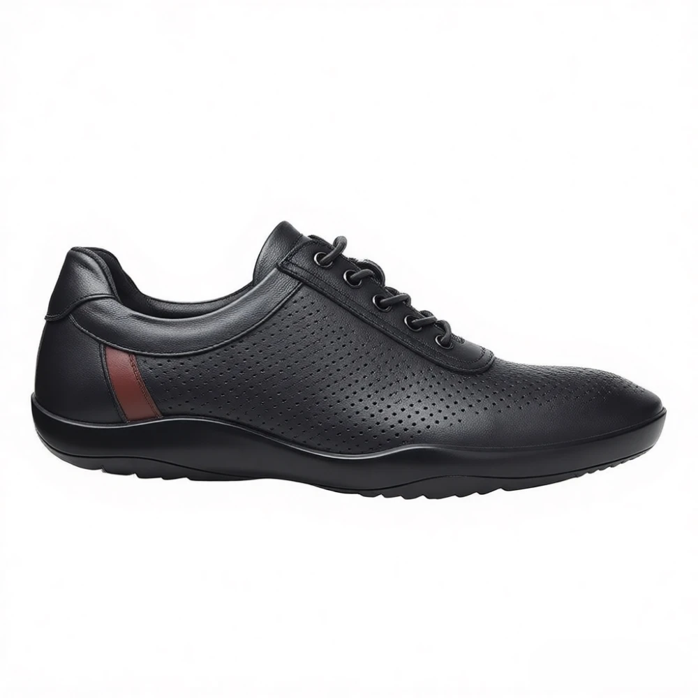 Genuine Leather Shoes Men Original Sneaker Hollow Out Summer Breathable Lightweight Business Travel Bean Shoe Driving Dress 2026