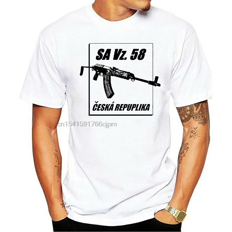 2021 New Summer Men Hot Sale Fashion Czech VZ58 Rifle SA Vz. 58 Ceska Republika T Shirt