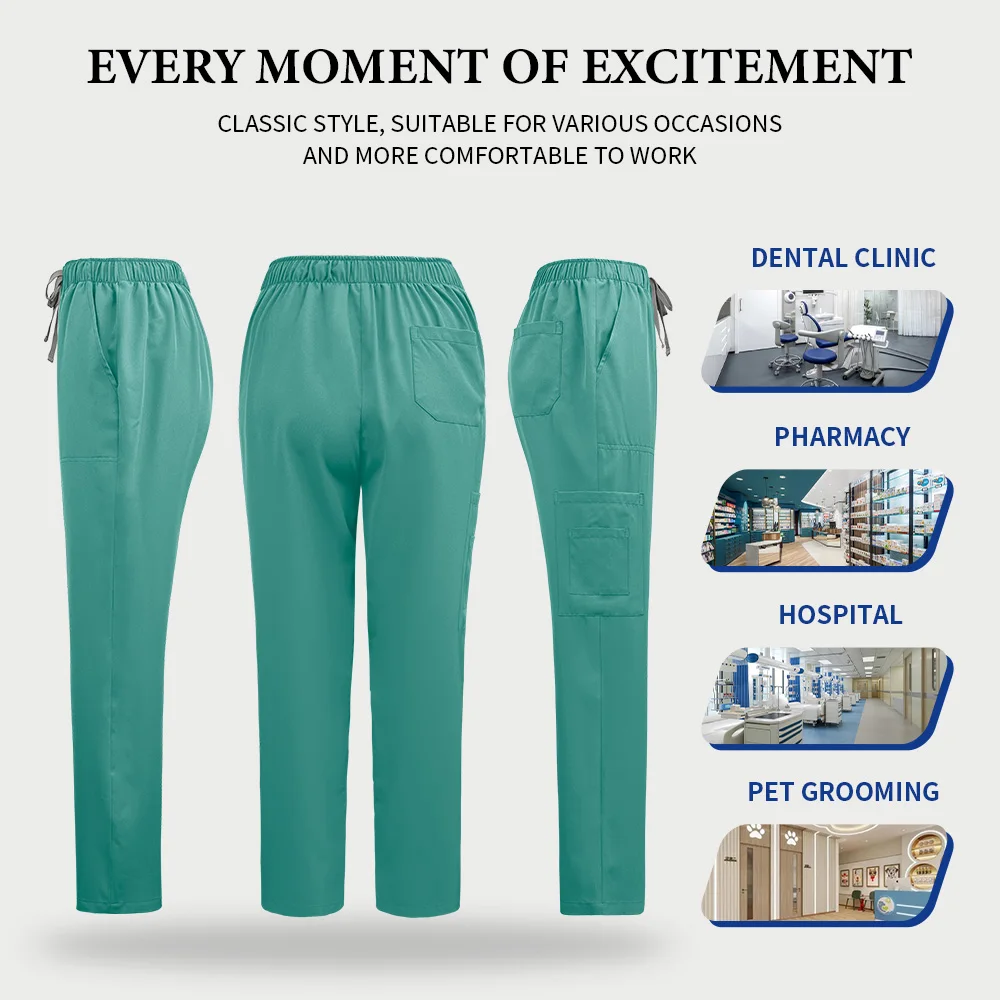 Niaahinn-ropa médica para hombre, uniforme de Hospital, traje exfoliante, ropa de trabajo quirúrgica, accesorios de enfermera, traje de trabajo para el cuidado de mascotas