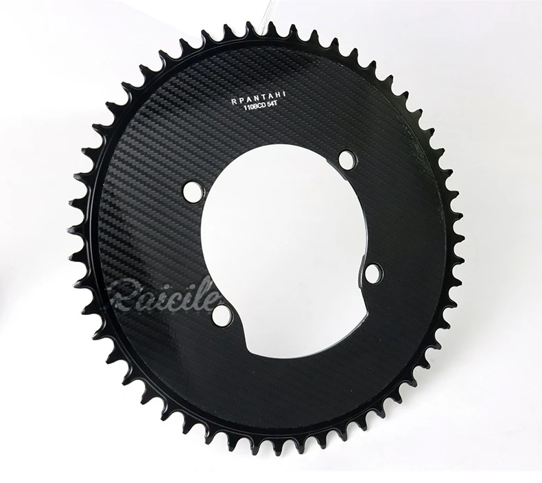 RPANTAHI Carbon-Composite-Kettenblatt, schmal-breit, für Rennrad und Faltrad, 110 BCD, 4-Loch, 50T/52T/54T – Detail 7