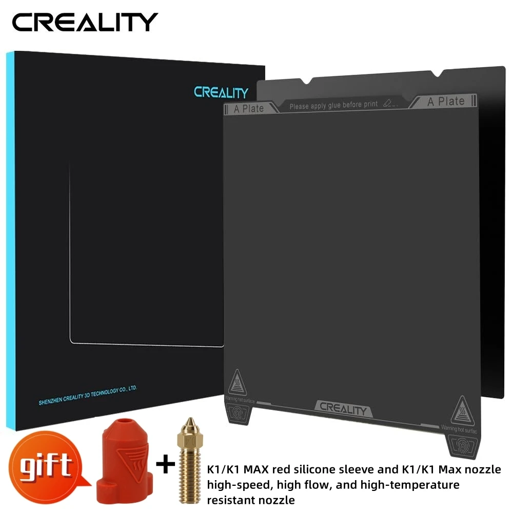 Creality K1 Smooth PEI  Build Plate Kit 235*235mm-With soft magnetic， Smooth PEI Sheet Removable Magnetic Flexible Steel Plate