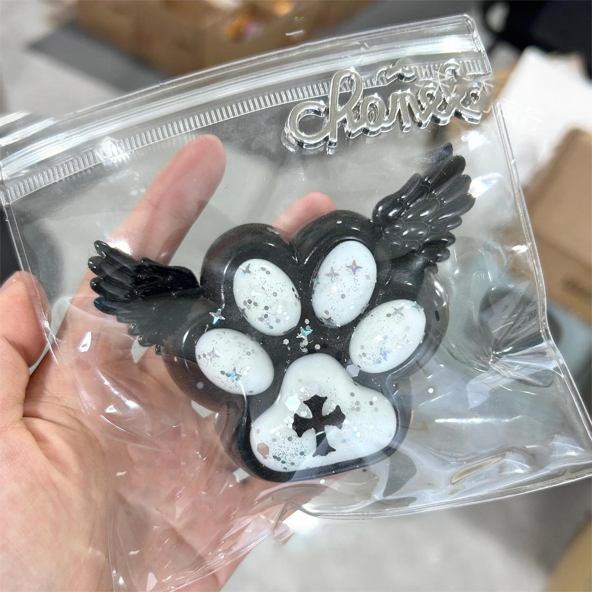 Fidgeting Toys Creative Demon Wings Cross Black Cat Paw Kitten Paw Halloween Mochi Taba SquishyNEW Cool Birthday Gift For Kids