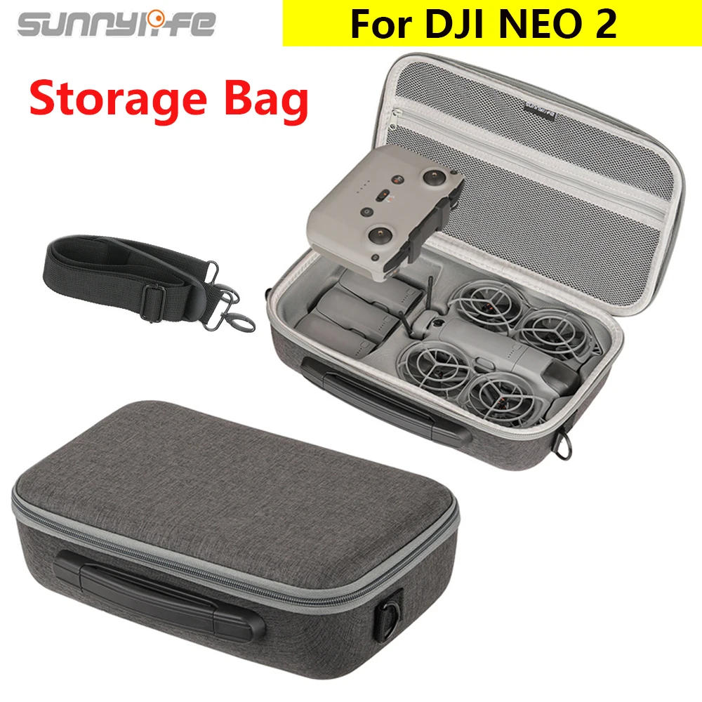 

Sunnylife Portable Shoulder Storage Bag For DJI NEO 2 Travel Carrying Case Handheld Case For RC N3 Controller Drone Accessory