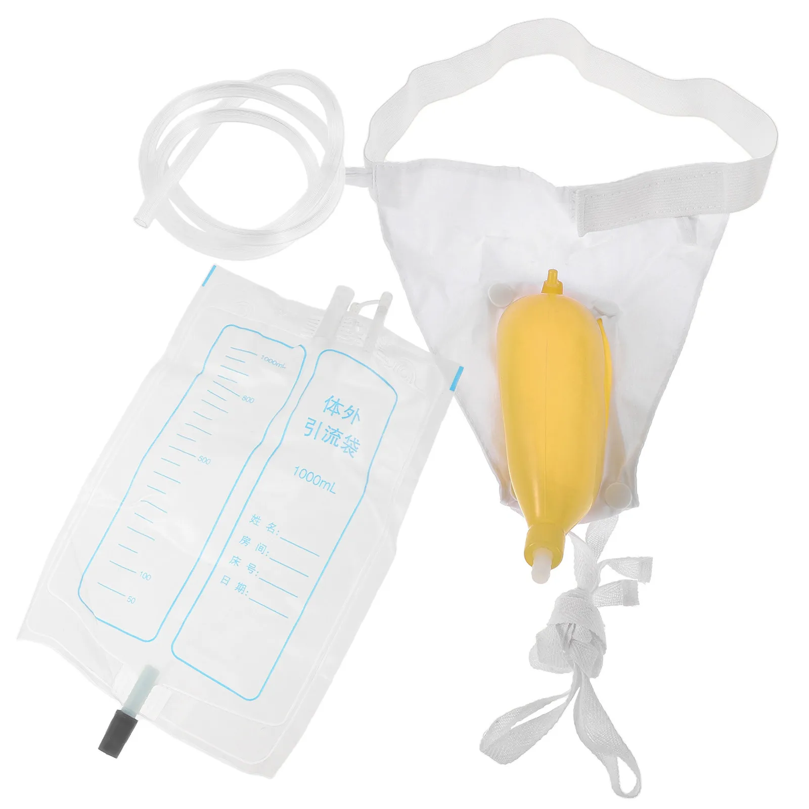 1Set Men Urinal Bag Breathable Soft Reusable Leakproof Postoperation Patient Urine Pouch Male External