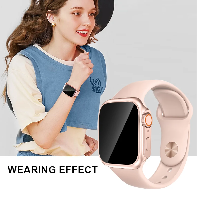 Cubierta de vidrio templado de privacidad para Apple Watch 40mm 41mm 44mm 45mm funda protectora de pantalla ultrafina iWatch Series 9/8/7/6/5/4/SE