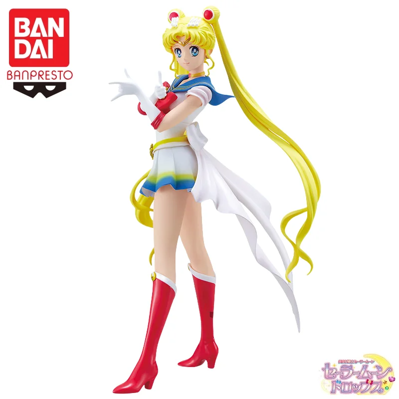 Em estoque bandai original banpresto marinheiro lua glitter glamour tsukino usagi figura de ação modelo boneca nova caixa garagem