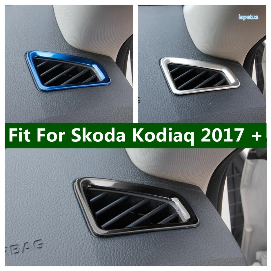 

Front Dashboard Upper Air Conditioning Vent AC Outlet Decor Frame Cover Trim Fit For Skoda Kodiaq 2017 - 2023 Car Accessories