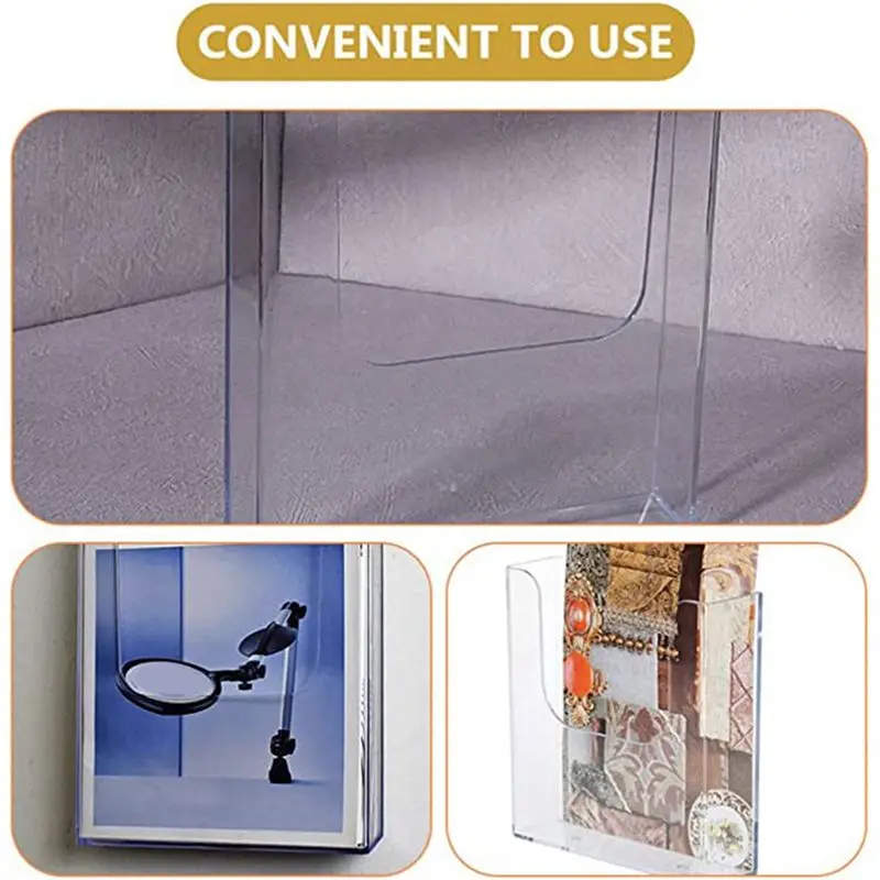 Oct Sale Wall Mounted File Organizer Transparent Wall Mounted File Holder Folder A5 File Holder for Home
