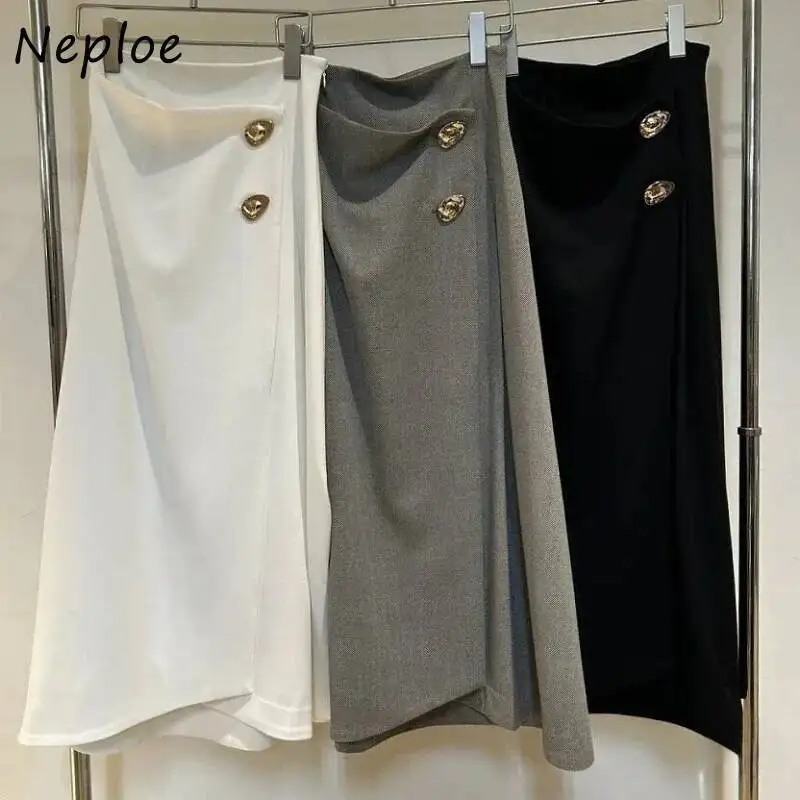 

Элегантная пригородная юбка средней длины с высокой талией, тонкая лоскутная универсальная юбка Mujer Faldas, японская трапециевидная уникальная литературная Falda