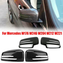 Rearview Mirror Cover Replace Housing For Mercedes Benz A B C E S W176 W204 W221 W164 W212 Side Wing Mirror Cap Car Accessories