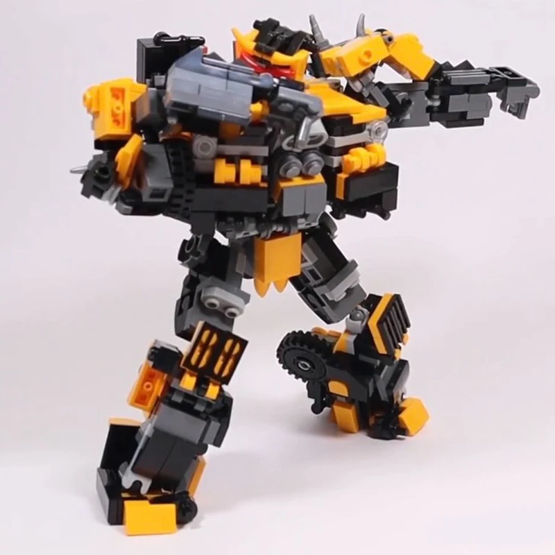 MOC building block transformation mecha beast god rises, difficult model for splicing, toy boy gift robot