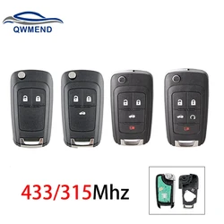 QWMEND for OPEL Key 315/433MHz Car Remote Key for OPEL/VAUXHALL Astra J Corsa E Insignia Zafira C 2009-2016 Smart Car Key