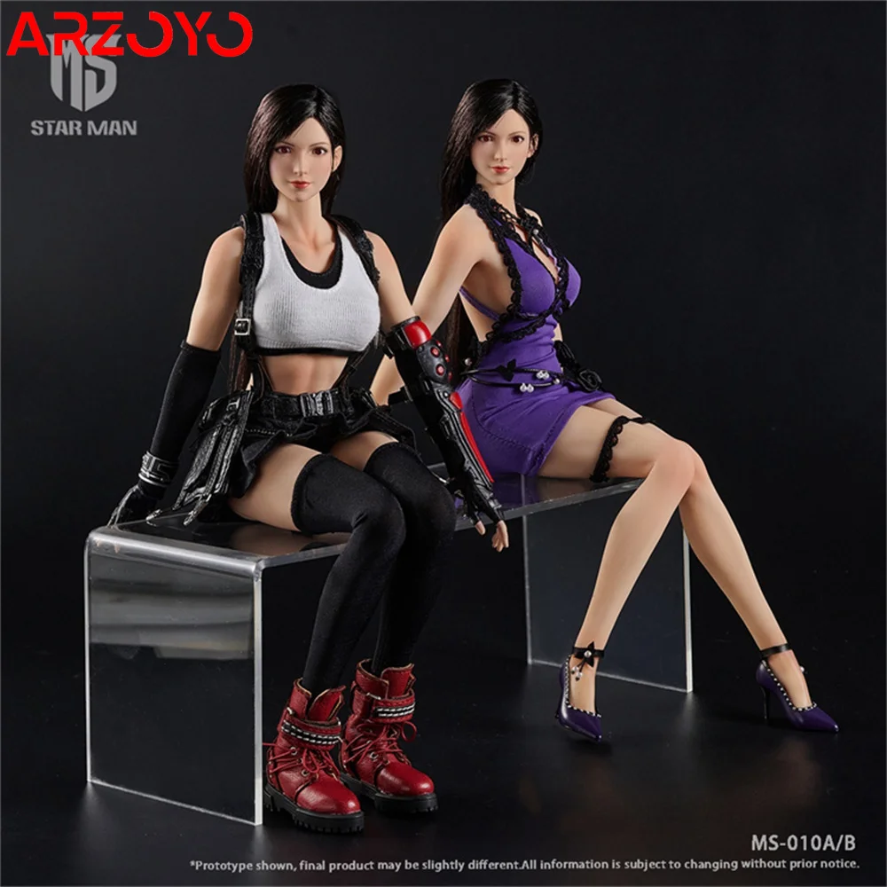 STAR MAN MS-010 1/6 Scale Tifa Movable Eyes Silicone Body Female Soldier Action Figure Model Full Set for Collectible Toys